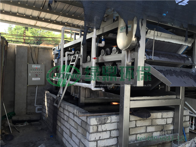 帶式壓濾機(jī)處理惠東印染廠污泥污水