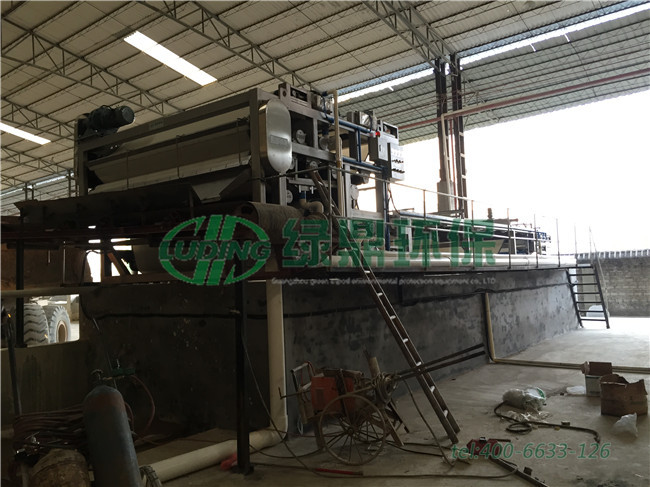 帶式壓濾機(jī)處理佛山陶瓷廠泥漿案例 1